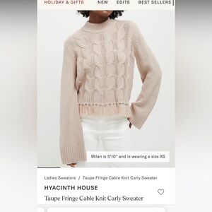 Hyacinth House Carly Cable Knit Sweater